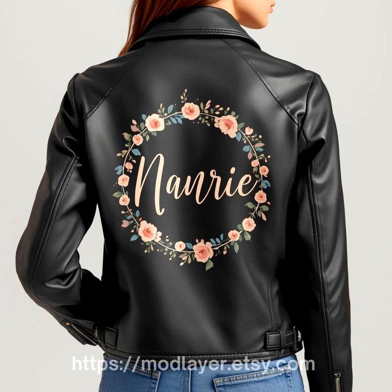 Custom Leather Jacket – Hand-Painted & Digital Print Fusion, Personalized Wearable Art, Unique Fashion Gift image 7