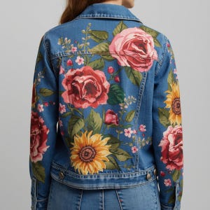Individuell handbemalte Jeansjacke: Personalisierte, tragbare Kunst