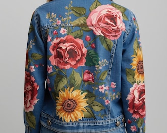 Custom Hand-Painted Denim Jacket: Personalized Wearable Art