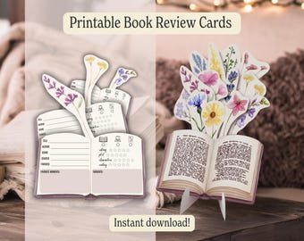 Printable Book Review Tracker: Wildflower Bouquet Reading Log (PDF Download)