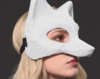 Therian Fox Mask Base - Masquerade Kitsune Mask - Etsy