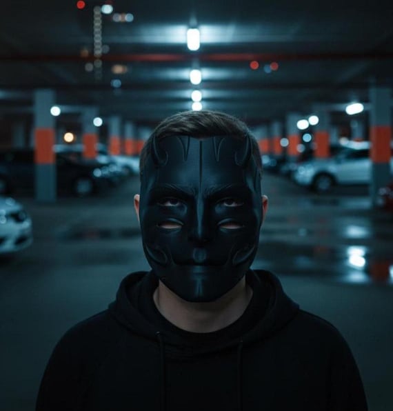 Argos Articulated Demon Mask with Horns - Unique Cosplay & Halloween Accessory