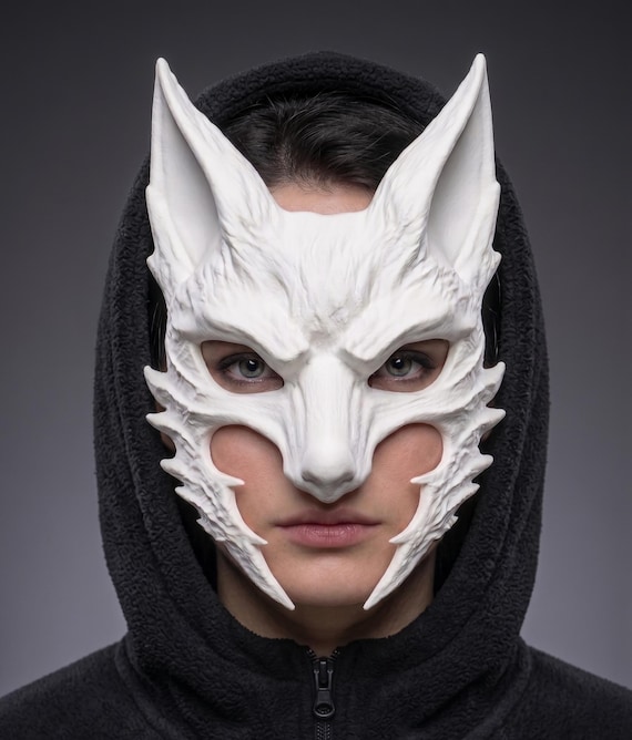 Custom Fox Mask | Detailed Woodland Kitsune Cosplay, Therian Gear, LARP Prop