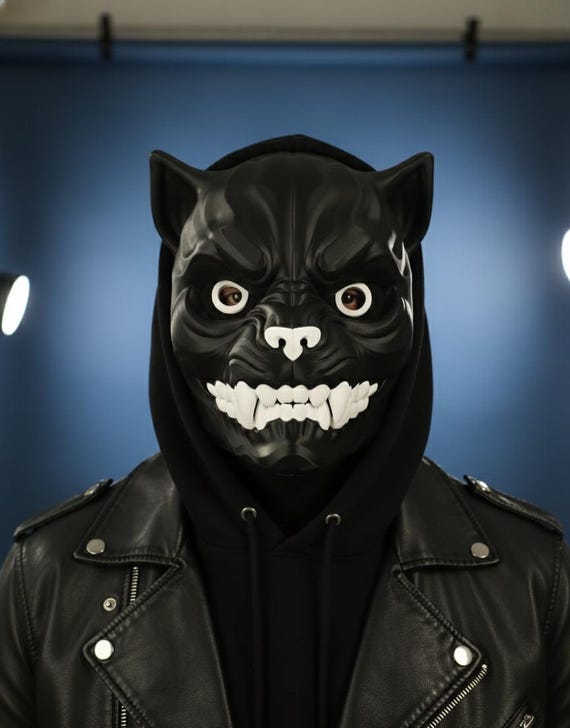 Articulated Panther Mask | Moving Jaw Feline Cosplay Headpiece, Custom Prop