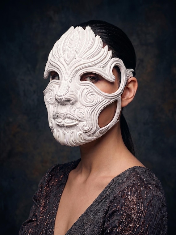 Baroque Oracle Mask | Dark Fantasy Cosplay Prop, Gothic Wearable Art