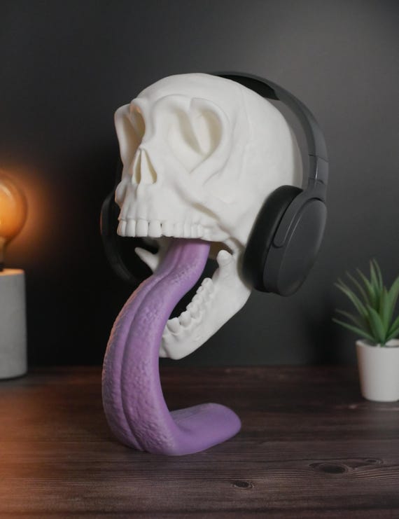 Skull Headphone Stand – Calavera Gaming Desk Organizer