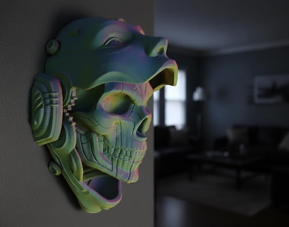 Articulated Skull Wall Art: The "Skulldroide" Cyborg Droid Mask