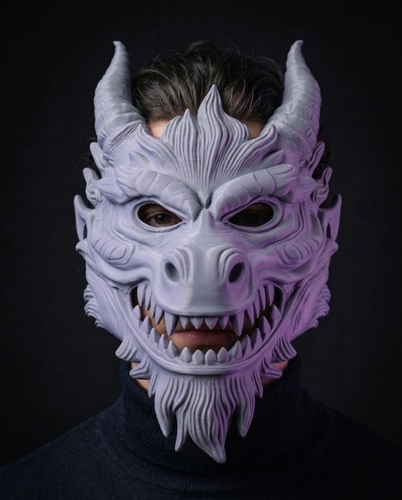 Dragon Mask, Wearable Fantasy Cosplay Prop, LARP Accessory, Halloween Costume