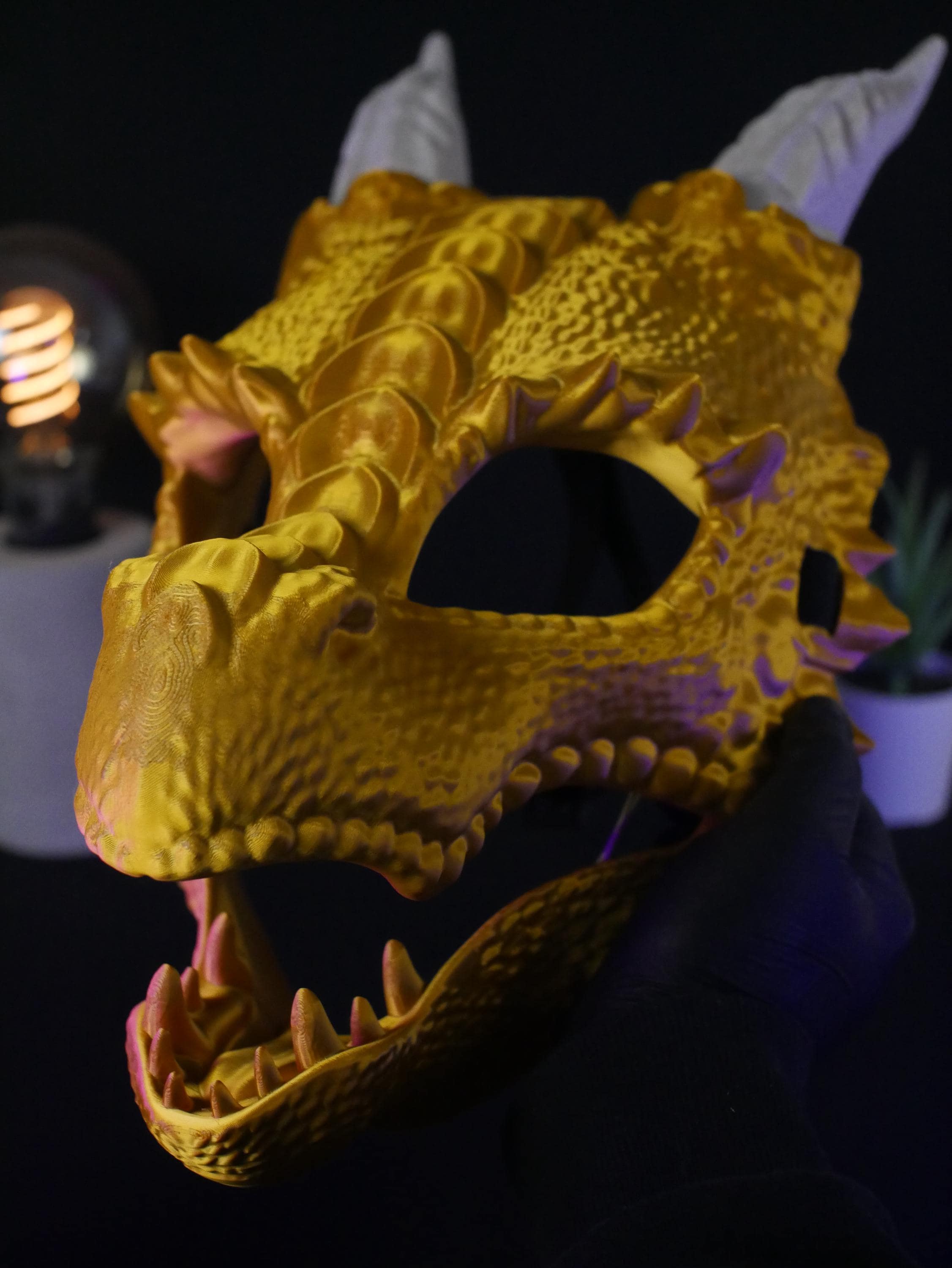 Máscara De Calavera Con Mandíbula Móvil, Para Adultos, Estilo Dragón 3D, Ideal Para Halloween Y Cosplay