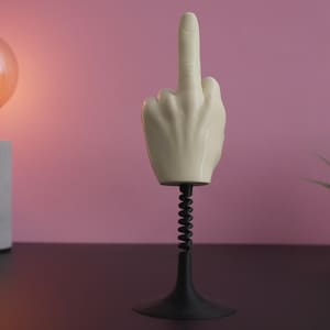 Middle Finger Figurine - Funny Hand Gesture, Flipping the Bird Decor, Perfect as a Fun Gift for Offices and Modern Spaces
