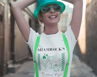 Shamrock Cocktail Club T-Shirt, St. Patrick’s Day Shirt, Irish Pub Crawl Tee, Funny Drinking Shirt, St. Paddy’s Party Shirt, Green Beer Tee,