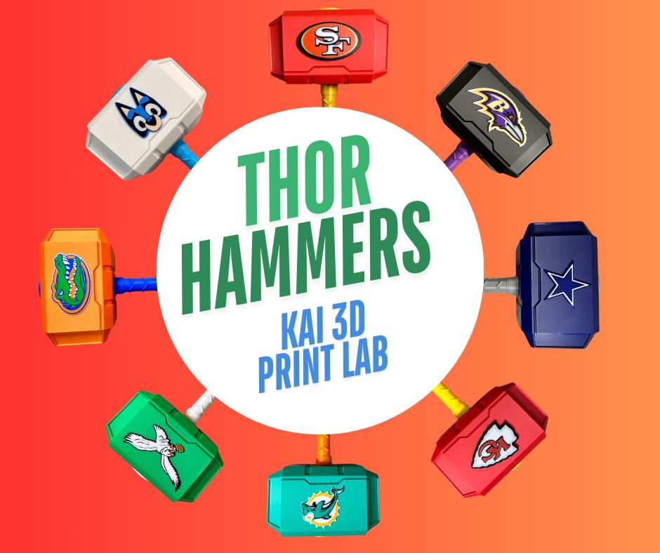 Custom 3D-Printed Thor Hammer – Fully Personalized for Any Occasion!