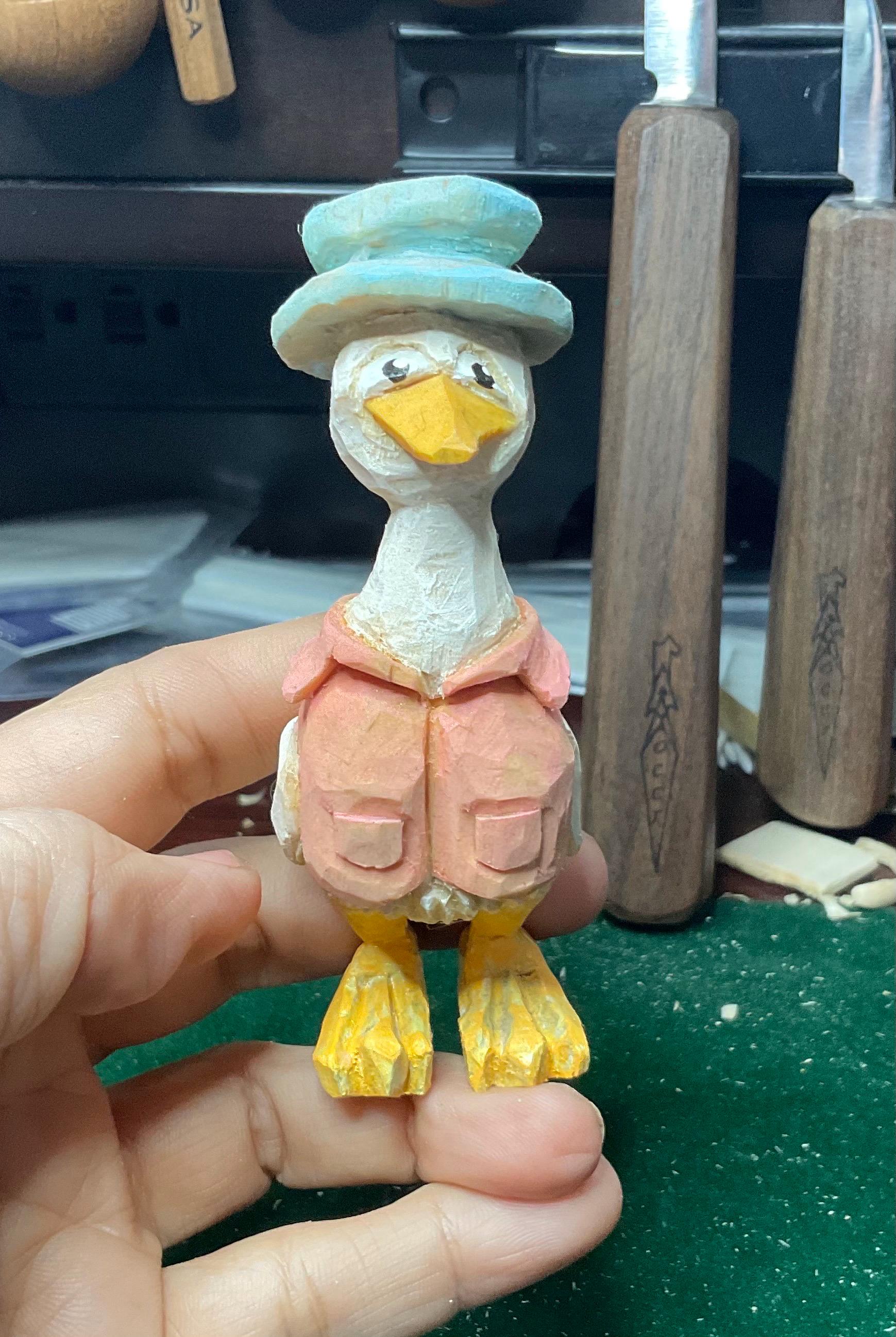 Hand carved wooden Duck