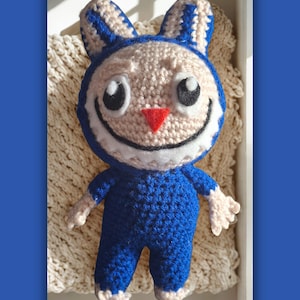 Digital crochet pattern - Labubu doll - Cute Plush Doll - 21cm long - - step by step - Amigurumi Toy Pattern  Inspired by Labubu