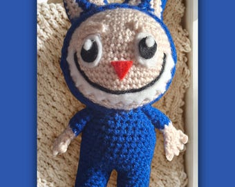 Patrón de crochet inspirado en Labubu: Muñeco de peluche amigurumi (patrón PDF)