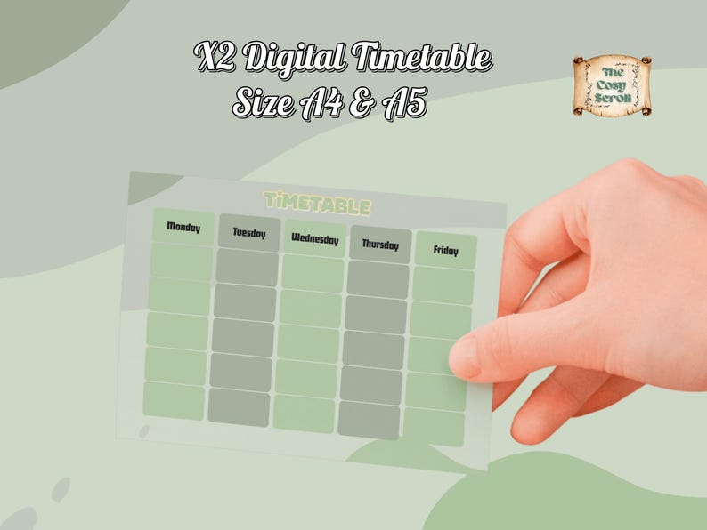 Weekly Timetable Template: Printable Student/teacher Planner (A4/A5 PDF ...