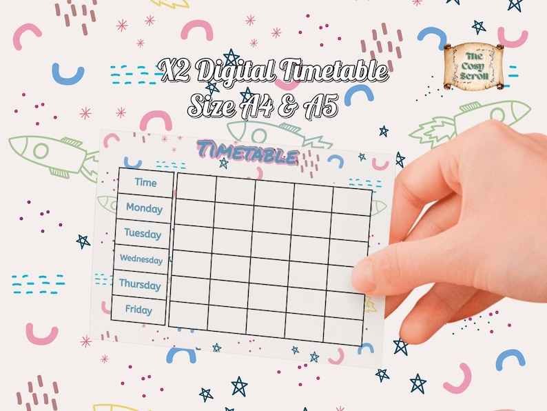 Weekly Timetable Template: Printable Student/teacher Planner (A4/A5 PDF ...