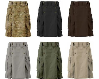 Tactical Utility Kilt Heavy Duty Mens Work 511 Tactical Kilt Ripstop Cotton Scottish Hiking Utility Kilts In Different Colors & Sizes