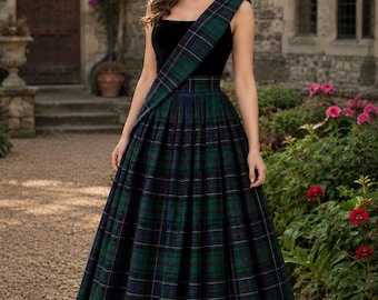 green irish dress Celtic Kelly Cotton Renaissance Gown Pirate Wench Costume Steampunk The-Art-of-the-Occasion