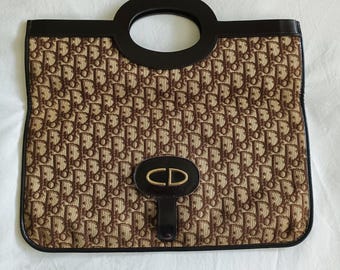 Bolso de mano vintage Christian Dior Oblique SATC
