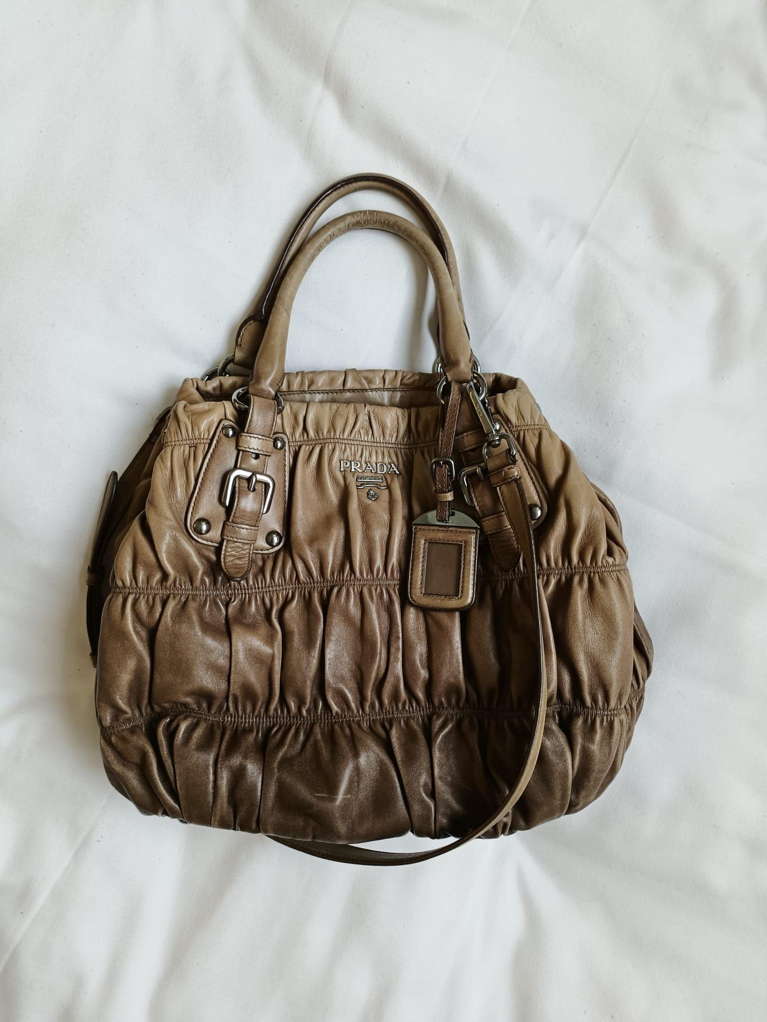 FW2002 prada leather handbag