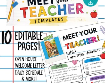 Editable Meet the Teacher Template | Open House Packet