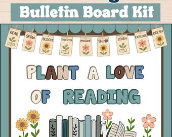 Plant a Love of Reading Bulletin Board Kit | Botanical Classroom Decor (PDF)