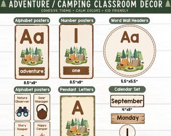 Adventure Camping Classroom Decor Bundle