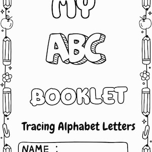 Kindergarten Alphabet Tracing Pages - Upper and Lower Case Letters, Printing Practice for Kids Learning to Write, Printable Worksheets