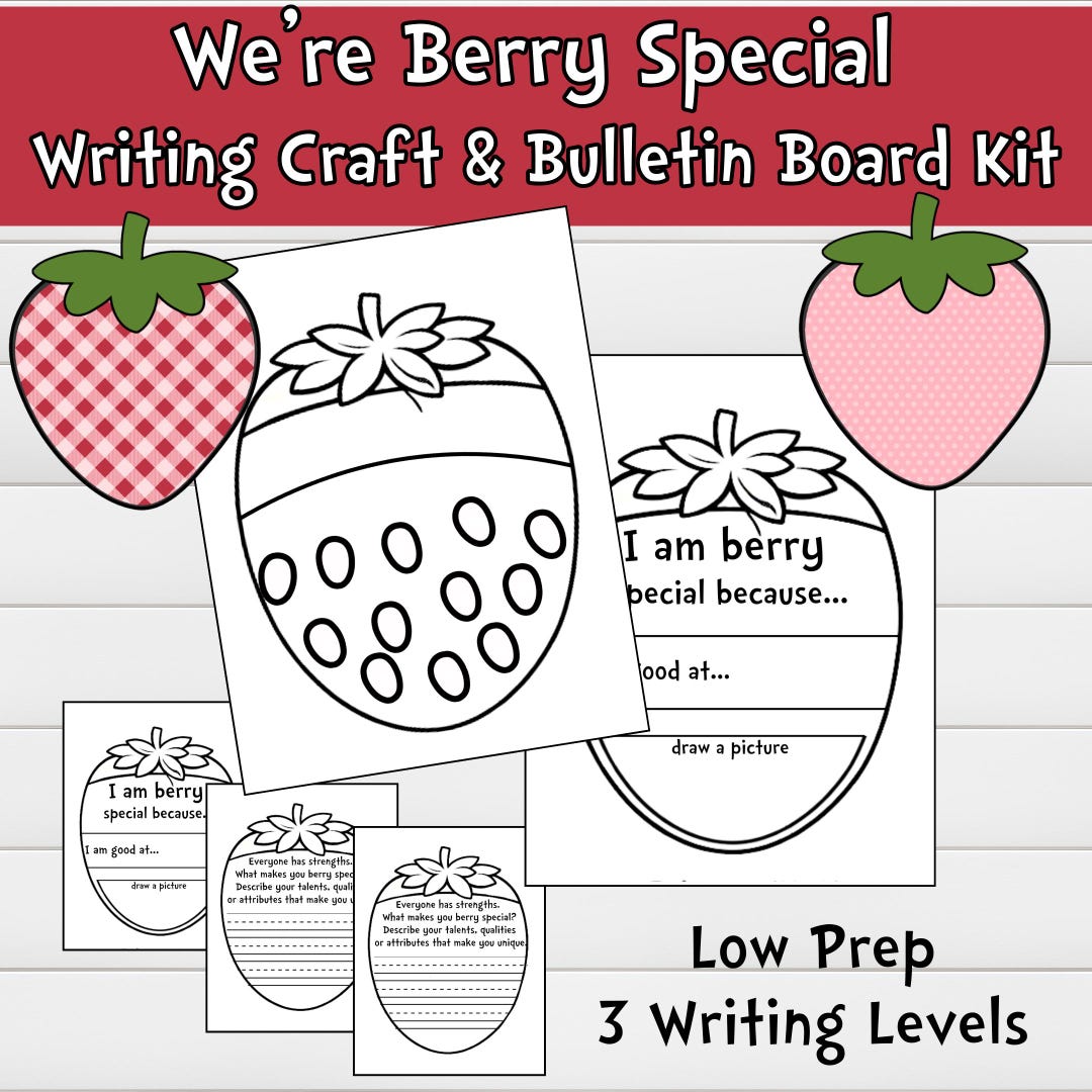 We’re Berry Special Writing Craft | Spring Bulletin Board Kit ...