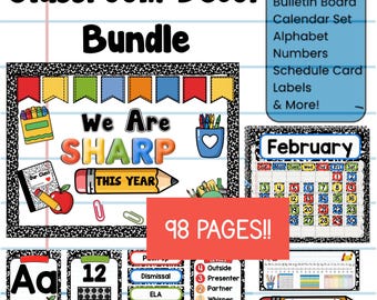 We Are Sharp This Year Classroom Decor Bundle | Back to School Bulletin Board