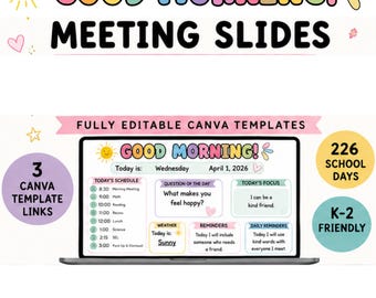 Editable Full year Morning Meeting Slides