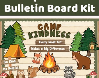 Camp Kindness Bulletin Board Kit | Camping Classroom Decor