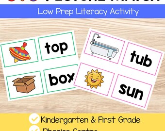CVC Picture Match | Short Vowel Word Matching Activity