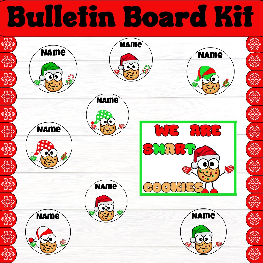 Christmas Bulletin Board Kit | Editable "we Are Smart Cookies ...