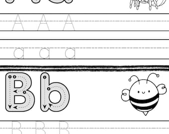 26 ABC Phonics Tracing Cards. Preschool- Kindergarten Handwriting and Phonics.