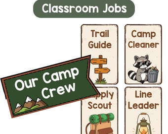 Adventure Camping Classroom Jobs| Classroom Decor