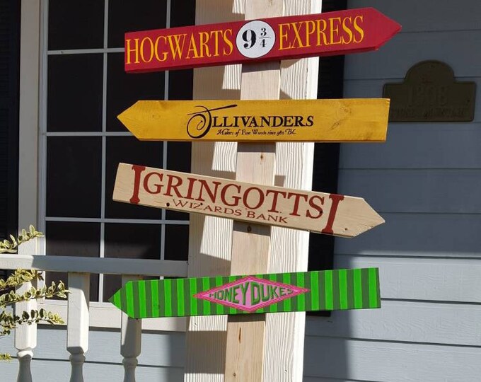 Harry Potter Wood Destination Directional Arrow Customizable - Etsy