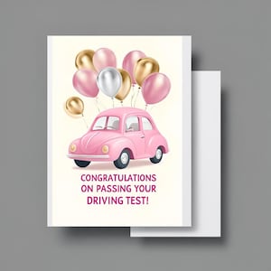 Tarjetas de felicitación para el examen de conducir, tarjetas de felicitación personalizables, tarjetas de felicitación personalizadas para nuevos conductores