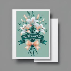 Cartões personalizados de agradecimento pela sua gentileza - Pacote com 10 elegantes cartões de felicitações com sincero agradecimento pelo seu apoio