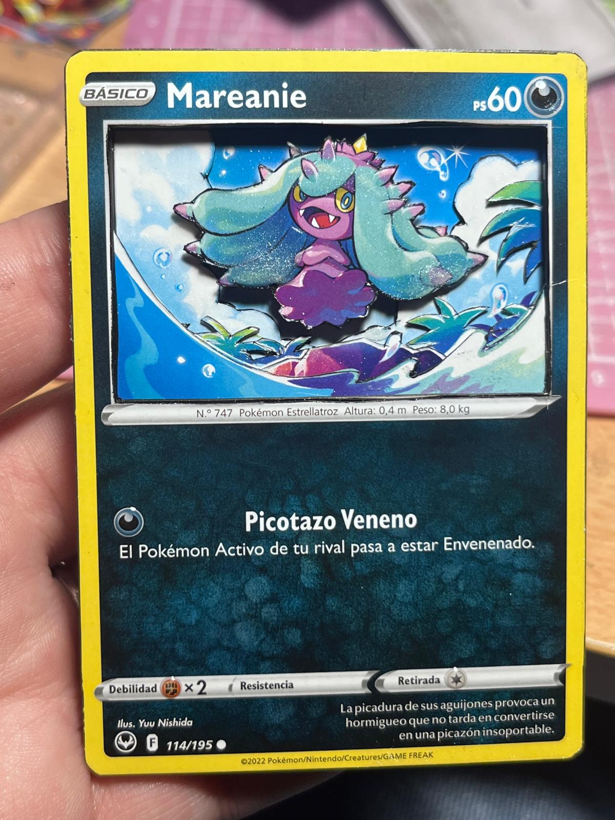 3D Pokemon Card Mareanie - Etsy