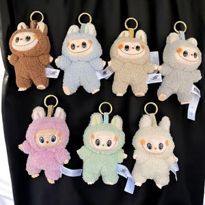 Joli porte-clés pour poupée en peluche, mini pendentif pour sac à dos, breloque pour sac souple, cadeau adorable pour fille