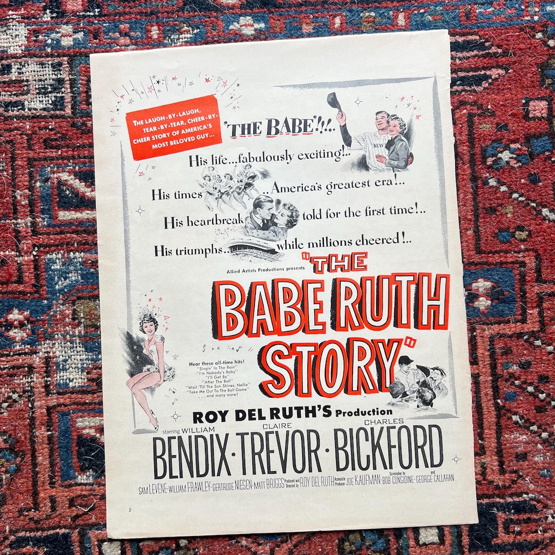 Vintage the Babe Ruth Story Ad | Sports Baseball Players | Man Cave or ...