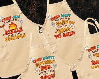 Personalized BBQ Apron: Custom Grill Master, Chef Gift