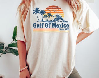 Comfort Colors Gulf of Mexico Retro Sunset T-shirt