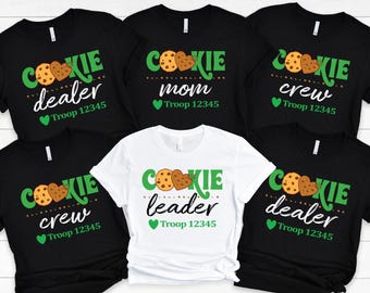 Cookie Dealer Shirt, Custom Cookie Dealer Troop Number Shirt, Girl Camp Trip Shirt, Camping Shirt, Troop Shirt, Girls Camping Group Shirts