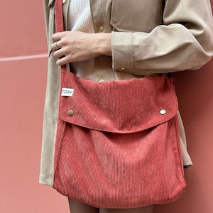 Handmade Crossbody Corduroy Bag