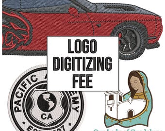 Einmalige Digitalisierungsgebühr für die Stickerei