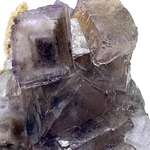 Glassy Purple Phantom Fluorite Specimen: Cubic Pakistani Mineral (250 Gram)
