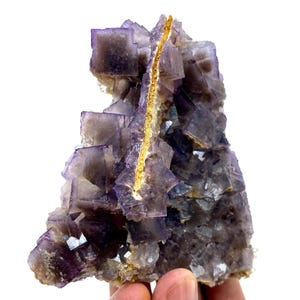 GLASSY PURPLE FLUORITE 306 Gram: Exclusive And Beautiful Terminated Purple Double Phantom Cubic Fluorite Specimen From Pakistan